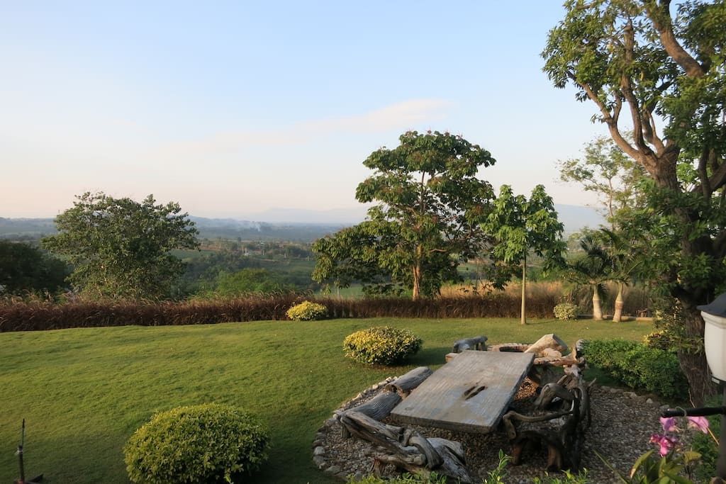 View from the balcony, you can see the panoramic view and also can enjoy the mountain view from our big garden.