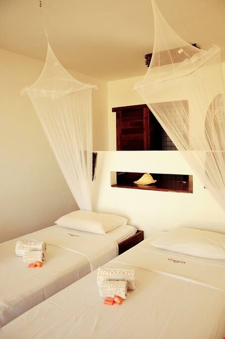 Get a good night's sleep in one of two single beds.