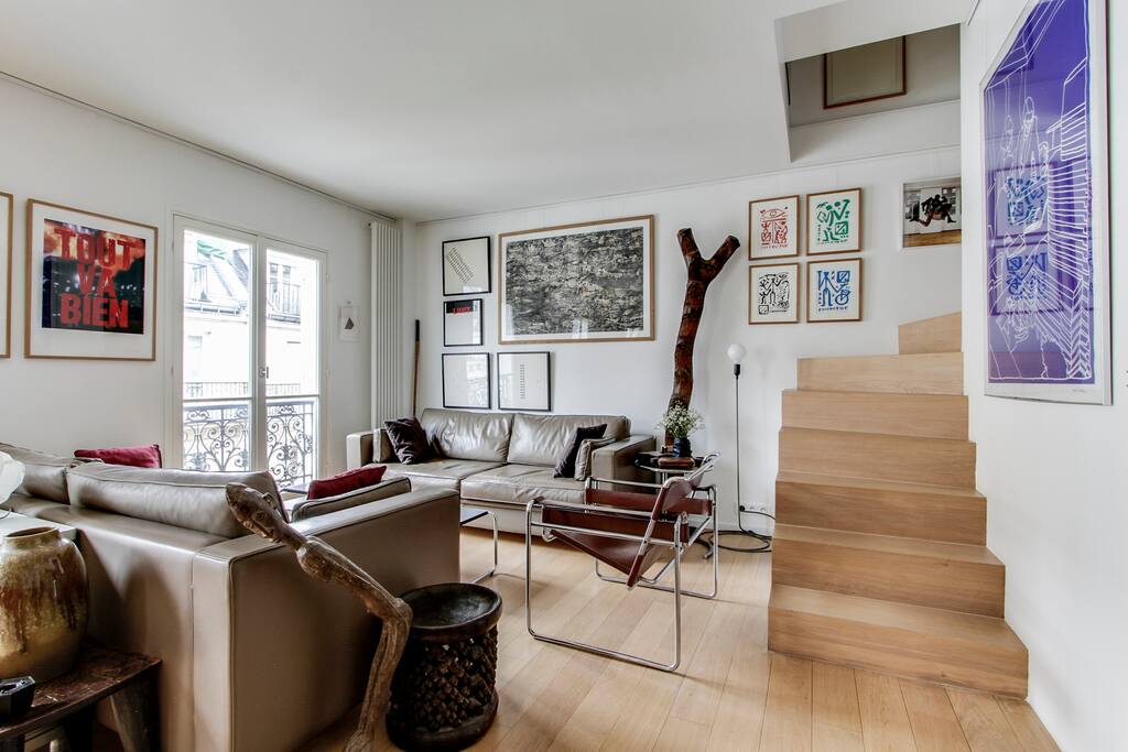 The spacious living room