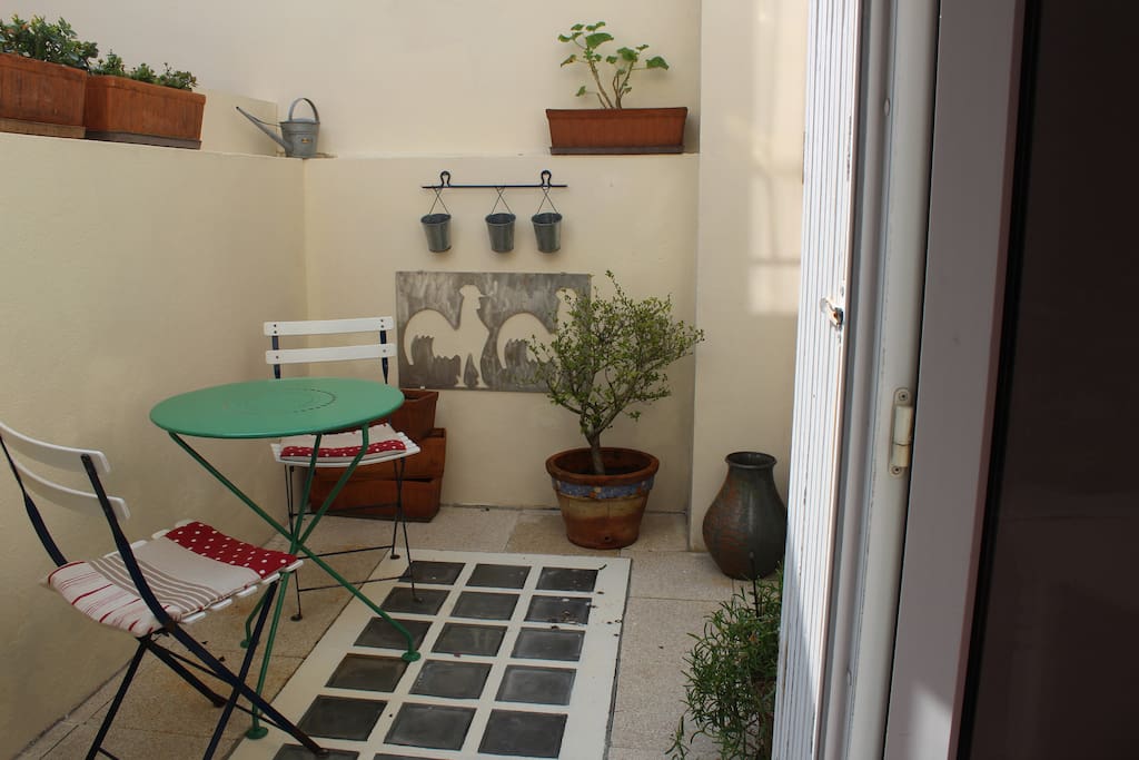 Terrasse ensoleillée
et fleurie