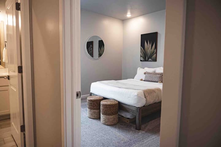 Long shot of one of our bedrooms located next to one of the bathrooms 