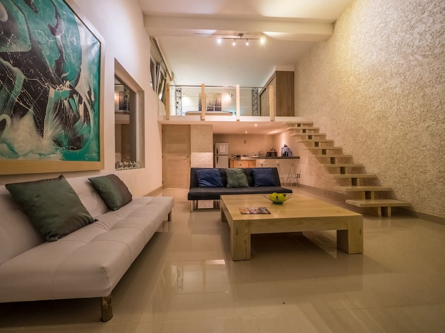 loft with mezzanine