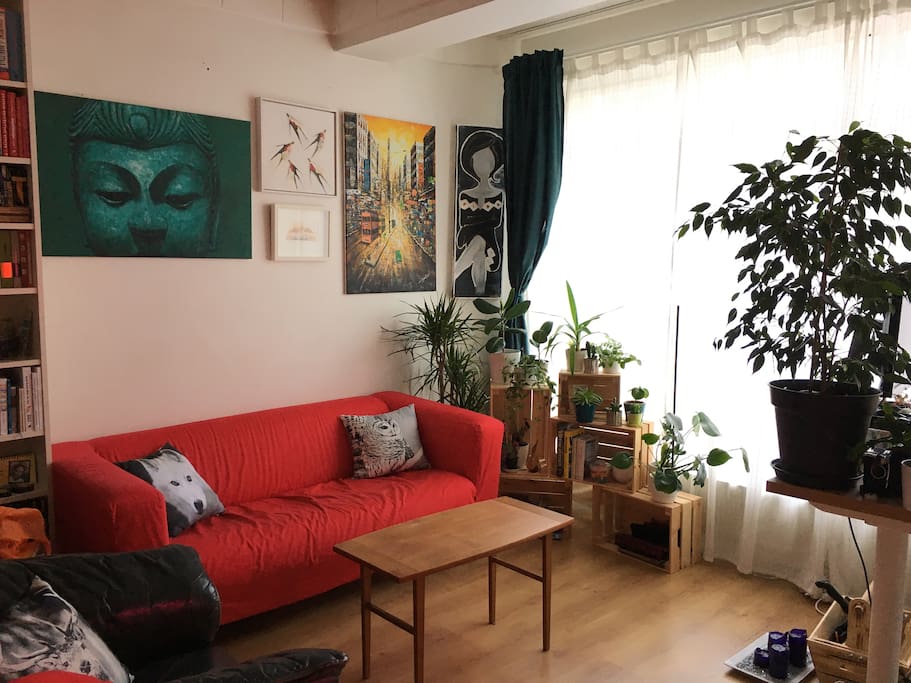 Living room is bright and spacious.