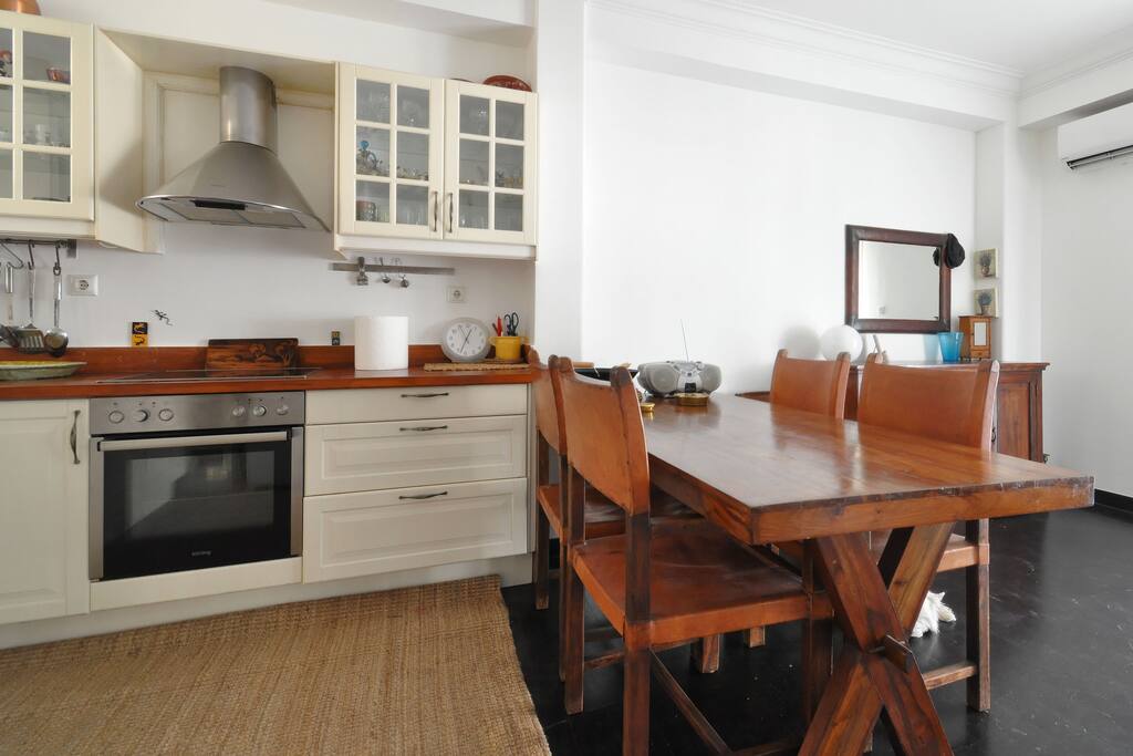 kitchen and dining table