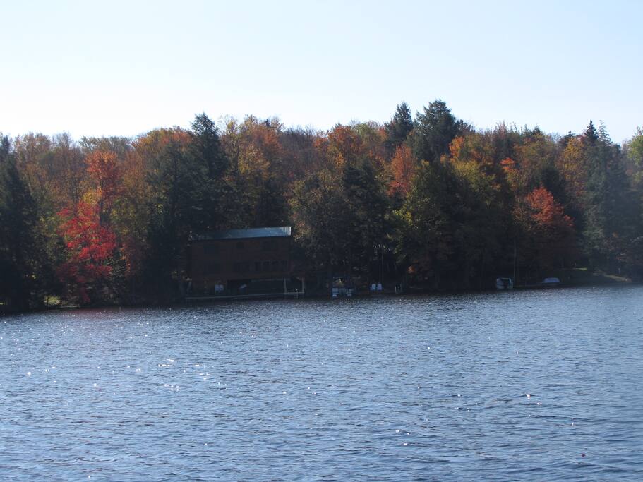 The Retreat tucked in, among the colors...