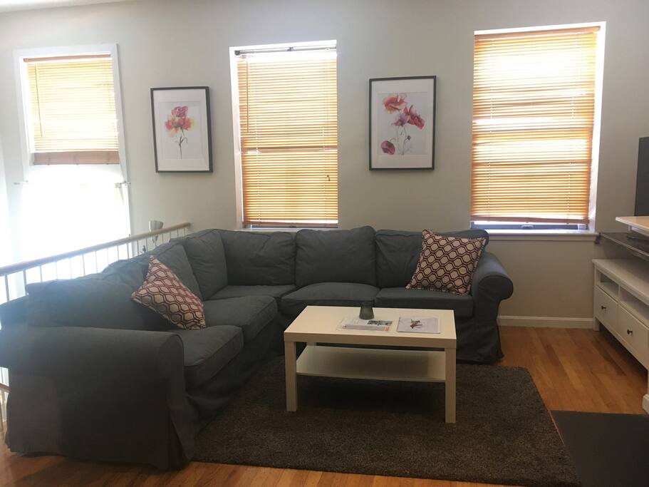 Sunny Living room with Comfy sofa