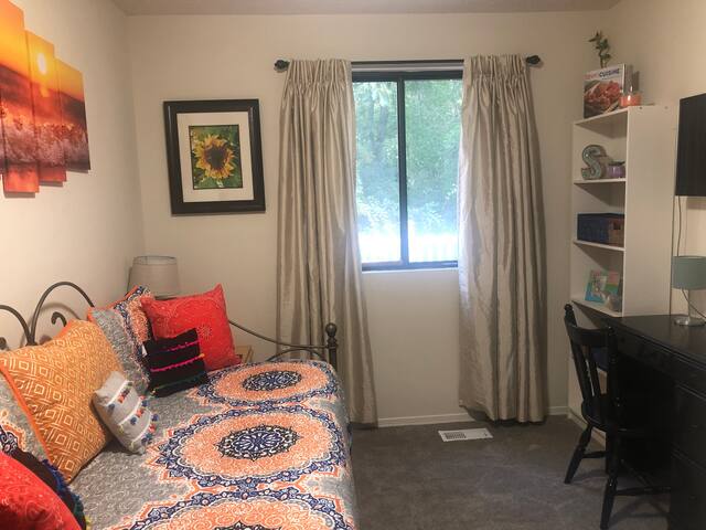 Private bedroom-desk, tv and shared full amenities