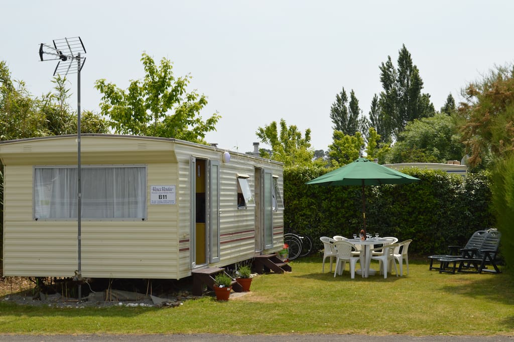 The outside of the caravan, this is your private area