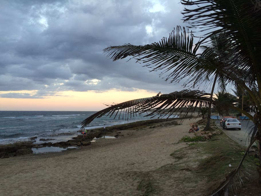 The beach