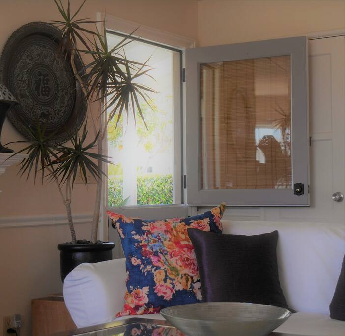 Dutch doors bring in cool ocean breeze...