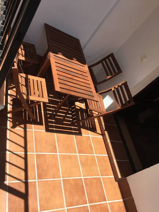 A small terrace to enjoy dining outside