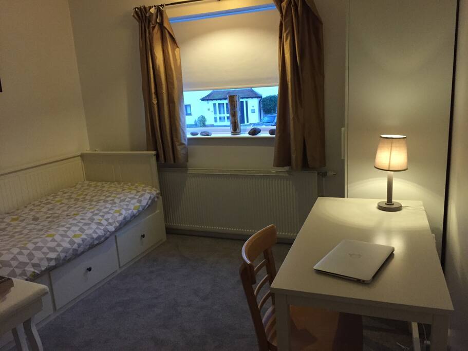 Comfortable bed with storage underneath
