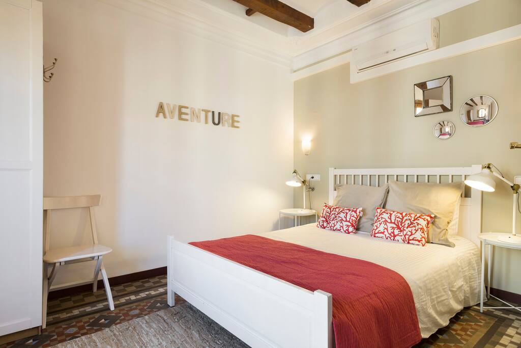 Master bedroom with double bed