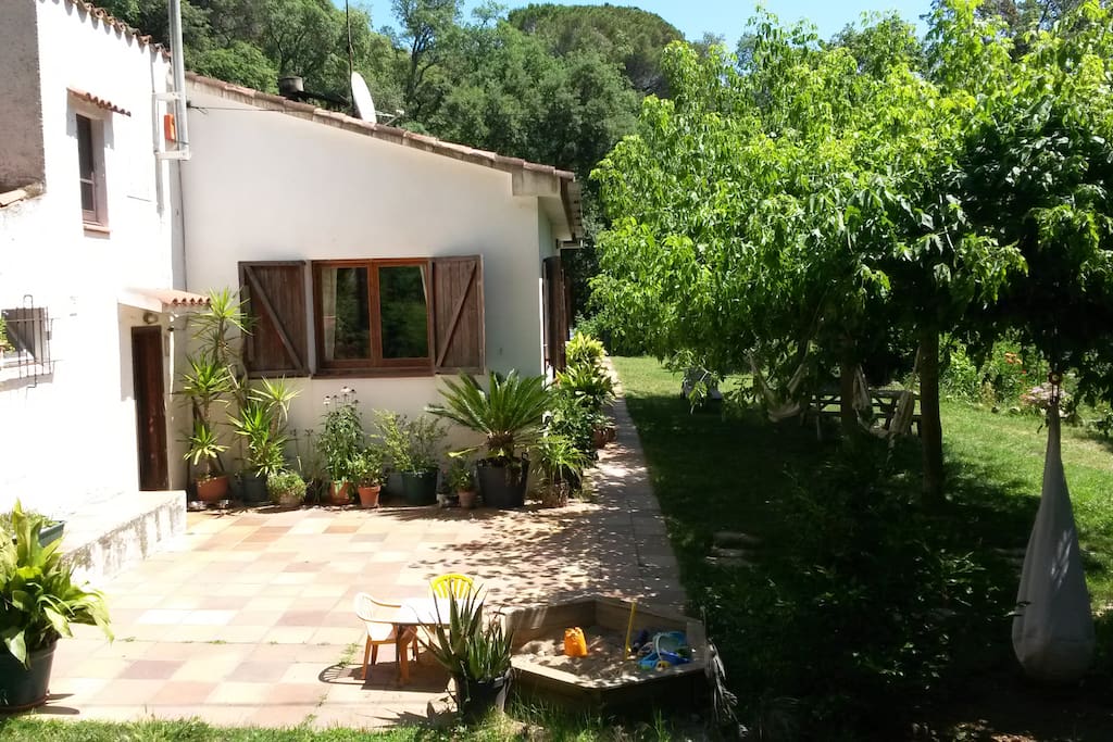 House, patio and garden