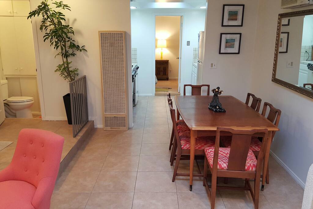 Dining area with large table to enjoy your meals