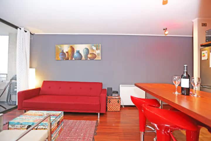 Great Andes View- Furnished Apart Forestal Park 2 - Recoleta, Chile