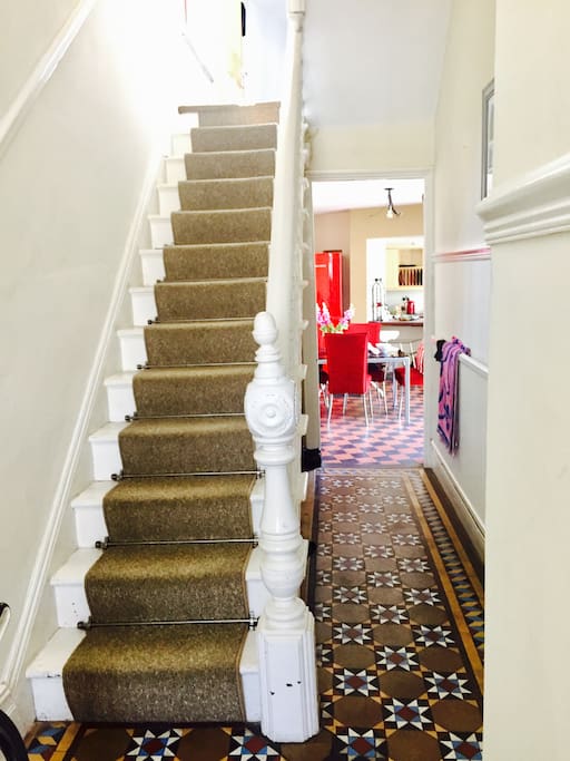 Hall entrance - stairway to double bedroom