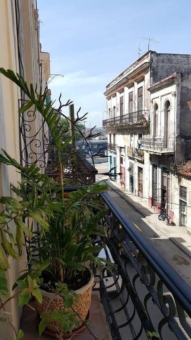 Nice view from the balcony to train station