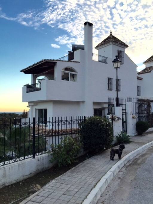 Mediterranean-style Spanish villa on a hill