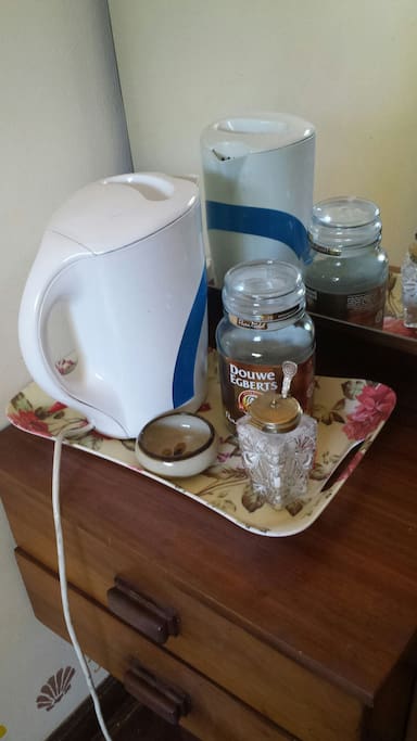 Tea/coffee station in bedroom
