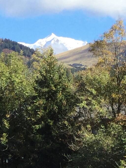 Vue du Mont blanc du balcon (zoom)
