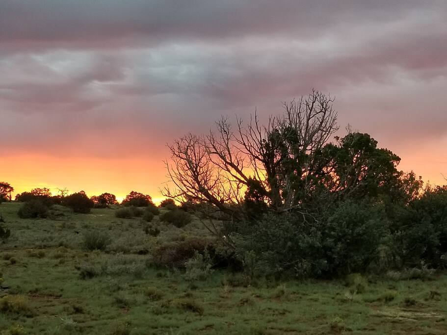 Beautiful sunrises and sunsets.