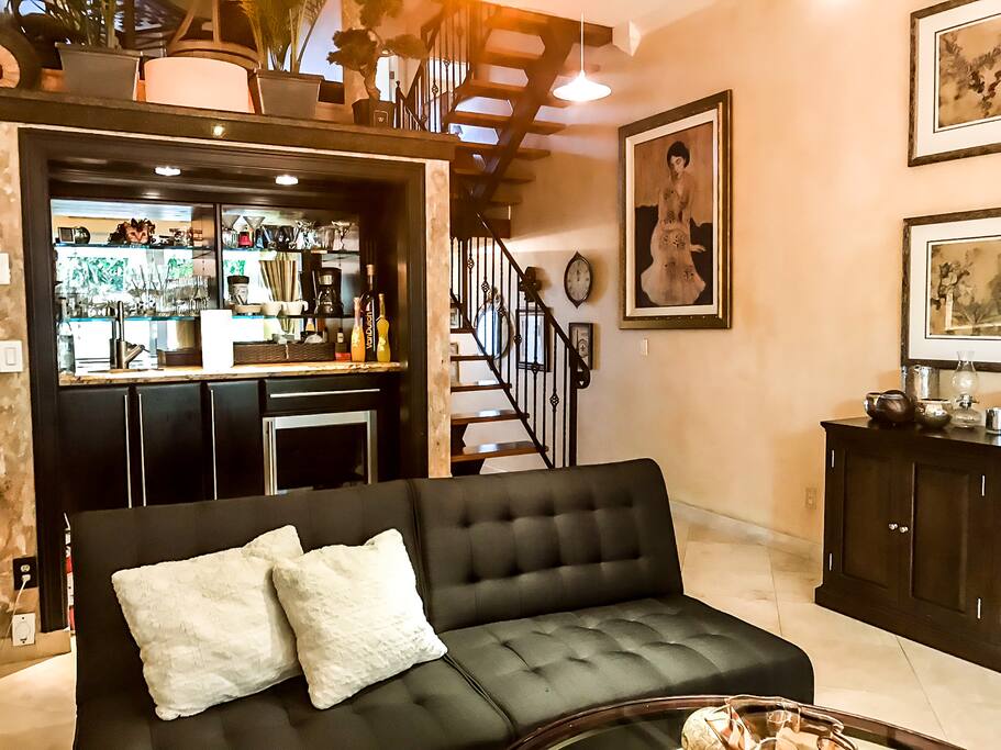 Level 1 wetbar and wine cooler