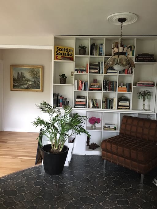 The entrance way / library