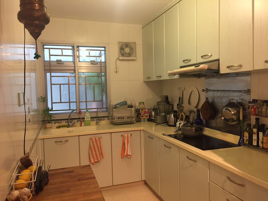 Large, Bright Kitchen With Built-In Appliances