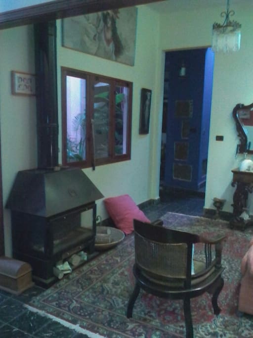 La salita con la chimenea