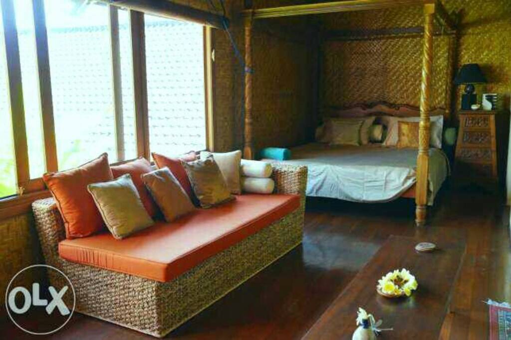 Master bedroom has a private own living room, with TV cable installed. And big windows for natural breeze...