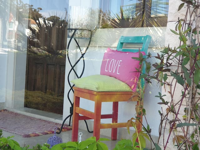 Spacious room with private bathroom and balcony