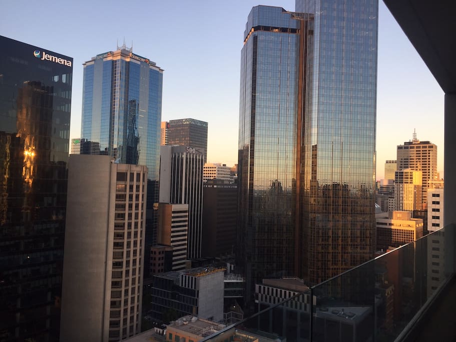 Actual view from the balcony at Sunset