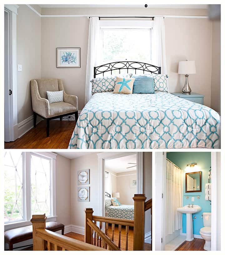 Dormitorio #1 (cama queen con baño completo).