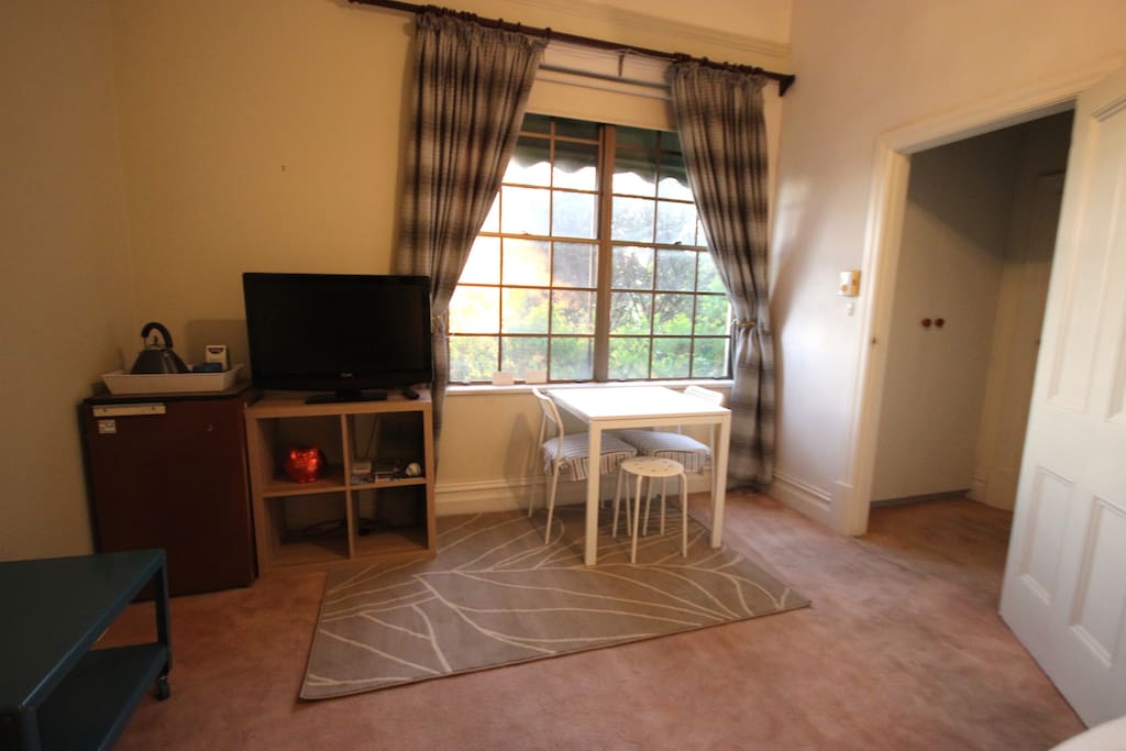 The suite and dining area