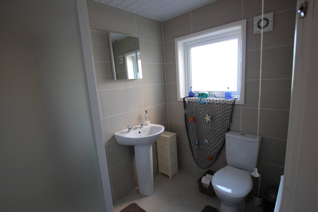 Shared shower room.