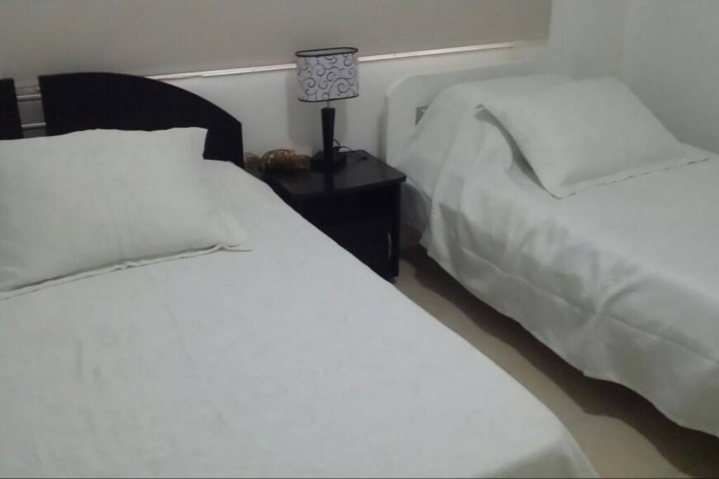 Double + single bed