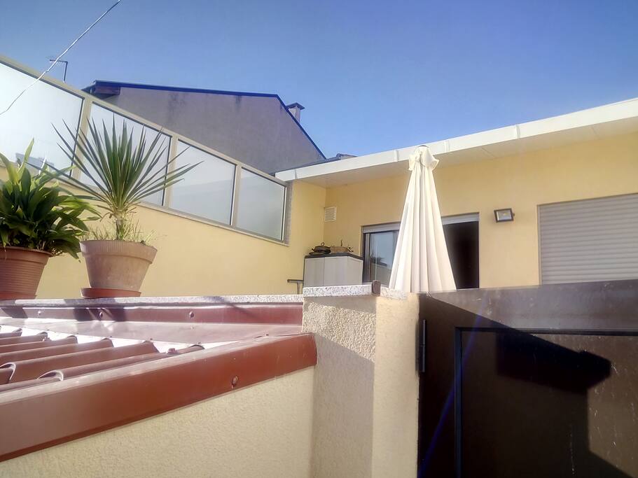 Vista da casa lado do terraço
