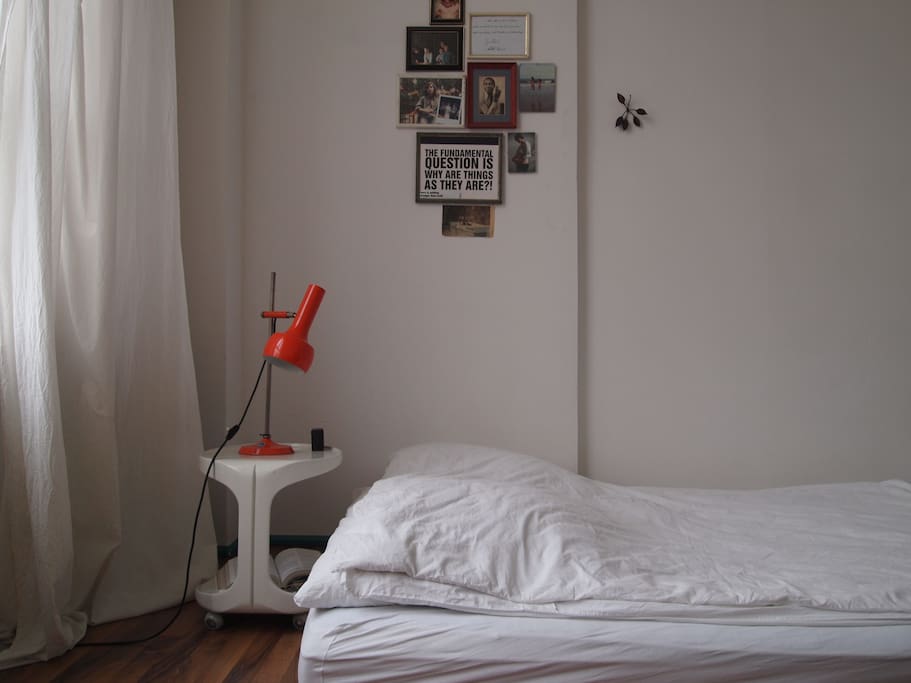 the bed