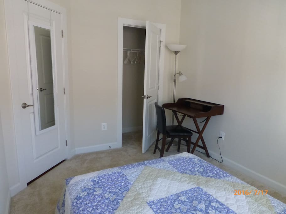 Guest bedroom with closet