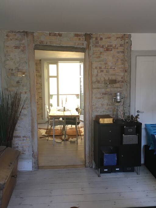 Living room and dining room