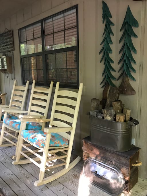 Loved “Cabining up” the porch
