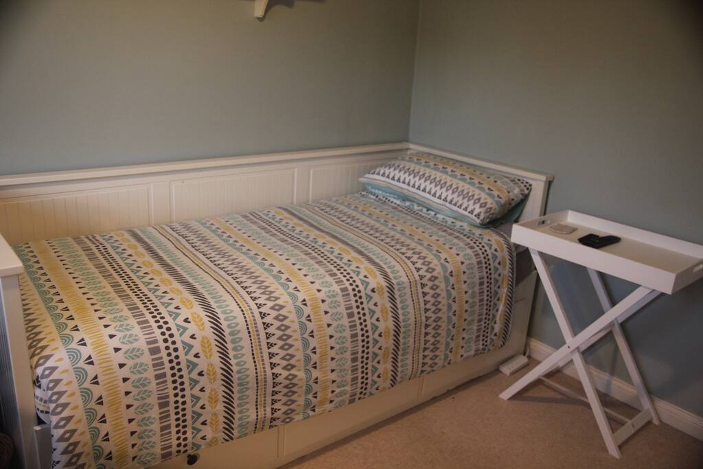 This bed can be made up into a double (with an airbed) for an extra guest