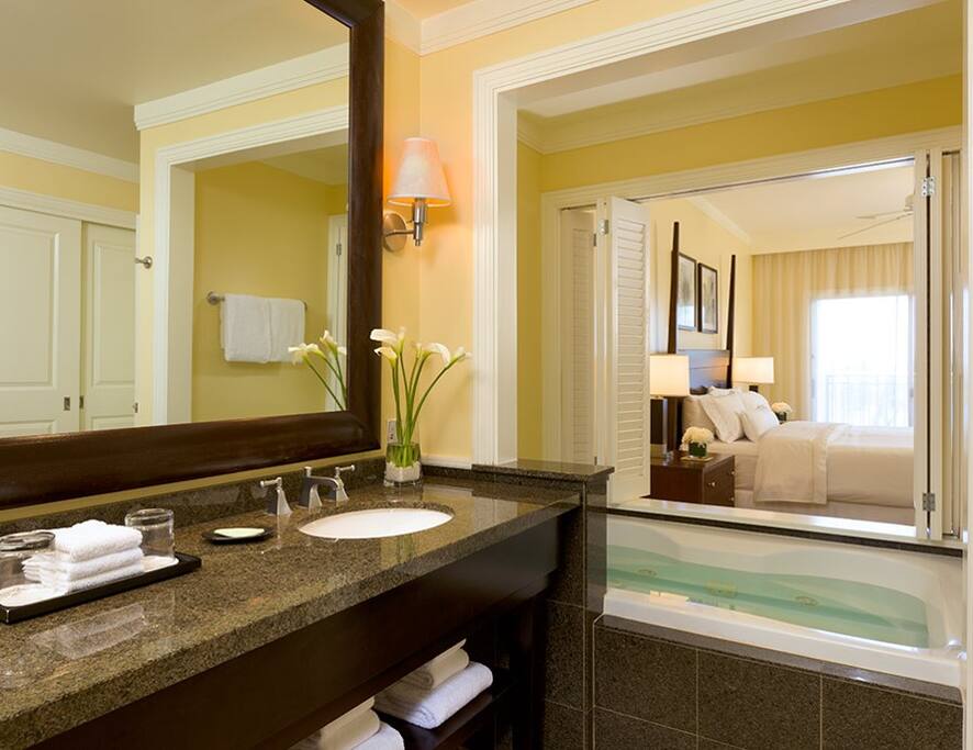 Bathroom with view to Bedroom area