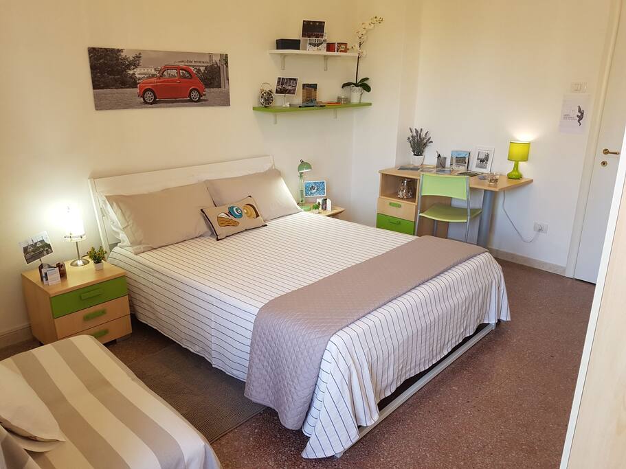 Bed with blanket