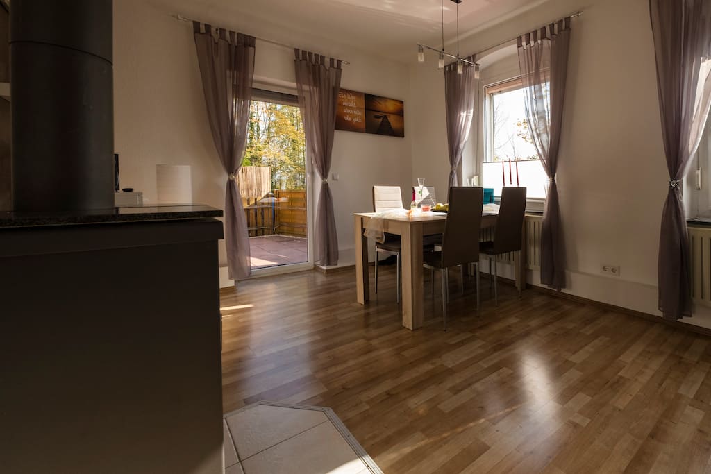 Esszimmer mit Kamin