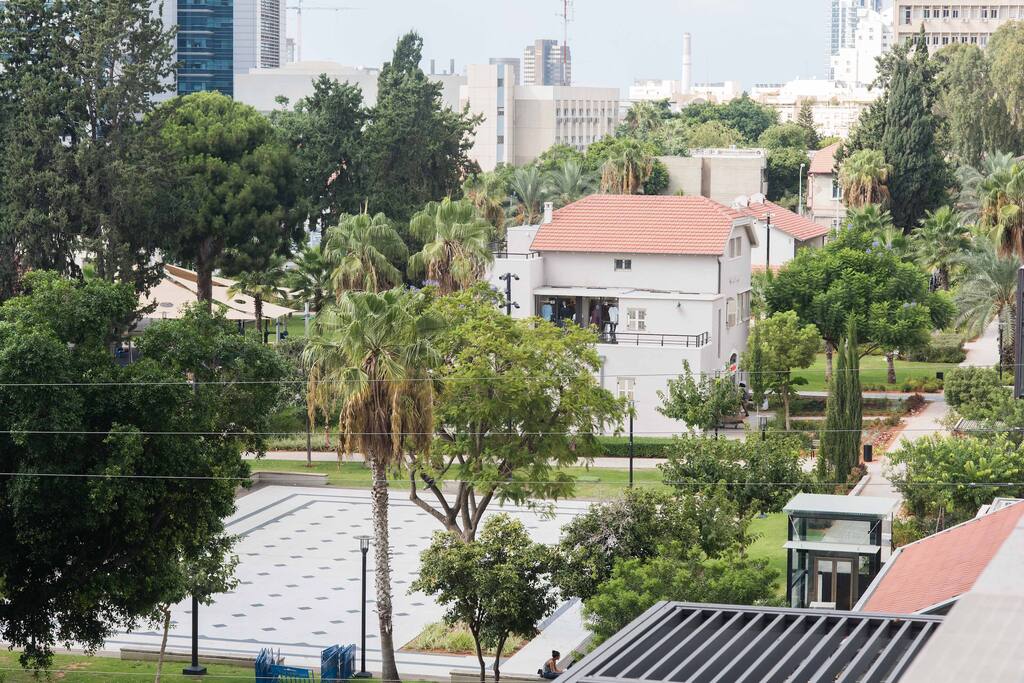 Cool view of the Sarona area, adding to the sense of openness