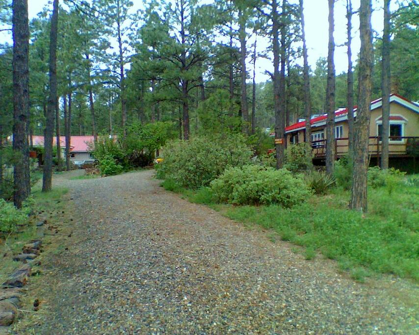 Entering the property.