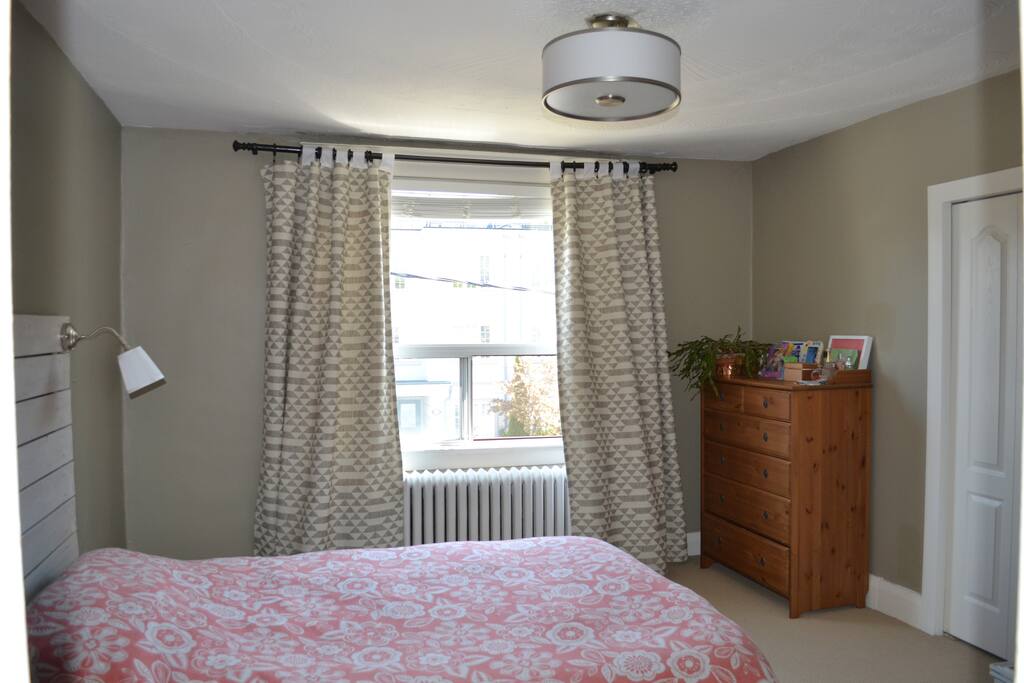 Master Bedroom is upstairs. Queen size bed with plenty of closet space.