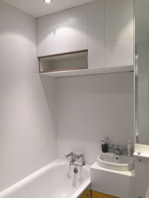 Bathroom with bath and separate shower